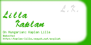 lilla kaplan business card